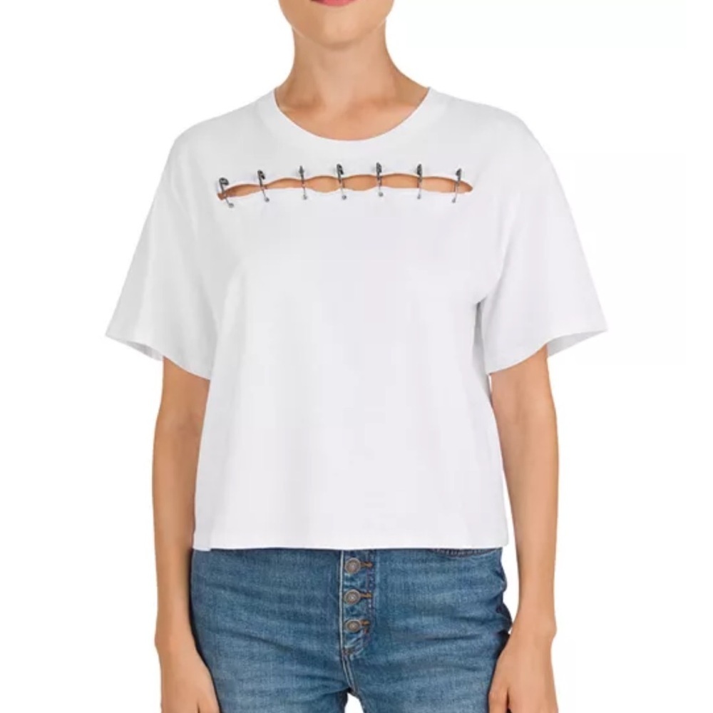 KOOPLES × SPORT Cut-out Pin-Details Tee Size 1